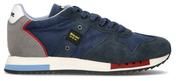 Sneaker uomo blu in suede