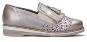 Comfort donna grigio in pelle