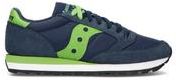 Sneaker uomo blu/verde in suede