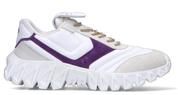 Sneaker donna bianca/viola in pelle
