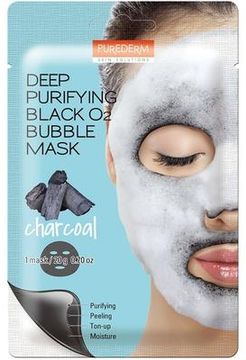 "Purederm - Deep Purifying Black O2 Bubble Mask "CHARCOAL" Maschere in tessuto 20 g unisex"