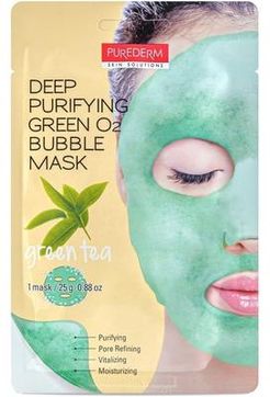 "Purederm - Deep Purifying Black O2 Bubble Mask "GREEN TEA" Maschere in tessuto 20 g unisex"