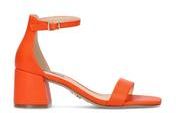 Sandalo donna arancio in pelle