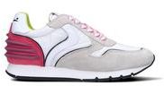 Sneaker donna bianca/grigia chiara/rosa in suede