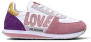 Sneaker donna bianca/rosa in pelle