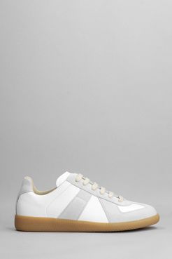 Sneakers  in pelle e camoscio Bianco