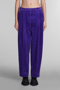 Pantalone  in Cotone Viola