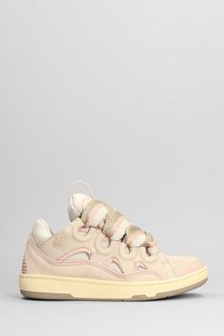 Sneakers Curb in pelle e camoscio Beige