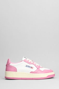 Sneakers Autry 01 in Pelle Rosa