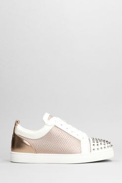 Sneakers Varsijunior spikes in Pelle Bianca