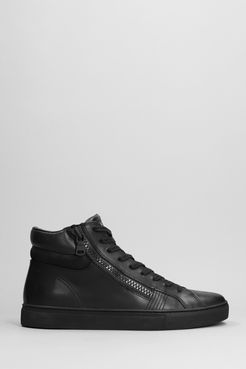 Sneakers  in Pelle Nera