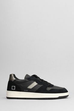 Sneakers Court 2.0 in pelle e camoscio Nero