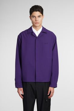 Camicia System Shirt in Poliestere Viola