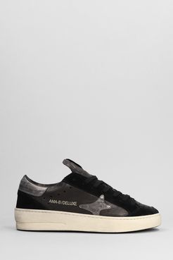 Sneakers  in pelle e camoscio Nero