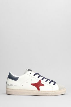 Sneakers  in pelle e camoscio Bianco