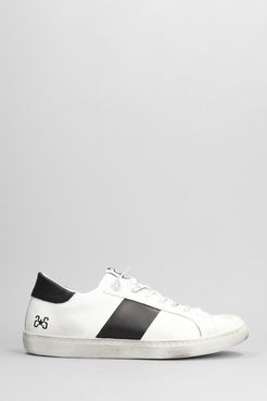 Sneakers  in Pelle Bianca