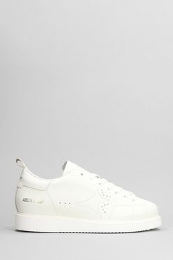 Sneakers  in Pelle Bianca