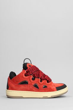 Sneakers Curb in Camoscio Rosso