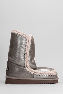 tronchetti tacco basso Eskimo 24 in Glitter Marrone