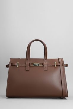 Tote Lady L in ecopelle Marrone