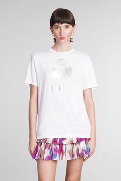 T-Shirt Zewel in lino Bianco