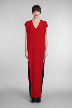 Abito Arrowhead gown in acetato Rosso