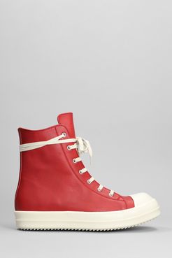 Sneakers Sneakers in Pelle Rossa