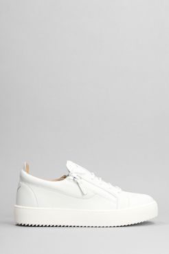 Sneakers Frankie in Pelle Bianca