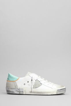 Sneakers Prsx Low in pelle e camoscio Bianco