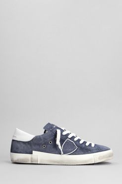 Sneakers Prsx Low in Nabuk Blu