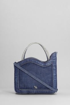 Borsa a spalla Ivy in denim Blu