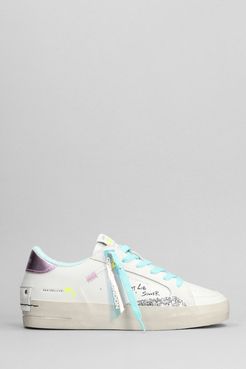 Sneakers  in Pelle Bianca