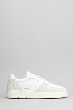 Sneakers Court in pelle e camoscio Bianco