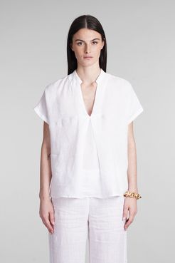 Blusa  in lino Bianco