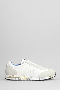 Sneakers Lucy in Camoscio e Tessuto Bianco