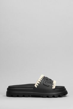 Sandali flats Eva Onepiece in Gomma Nera