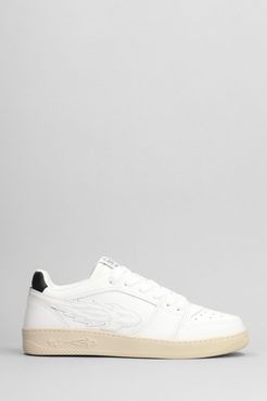 Sneakers  in Pelle Bianca