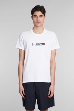 T-Shirt Silenzio in Cotone Bianco