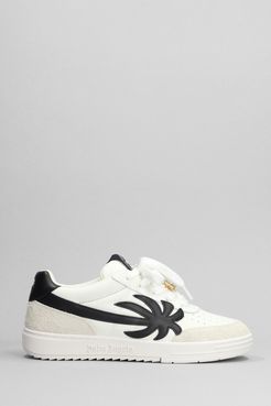 Sneakers Palm university in pelle e camoscio Bianco