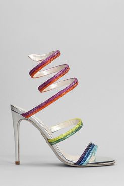 Sandali Rainbow in Pelle Argento