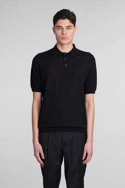 Polo  in Cotone Nero