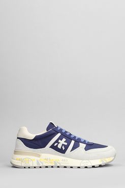 Sneakers Landeck in Camoscio e Tessuto Blu