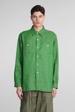 Camicia  in lino Verde
