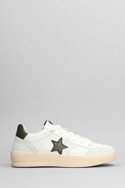 Sneakers New star in pelle e camoscio Bianco