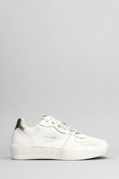 Sneakers Padel star in pelle e camoscio Bianco