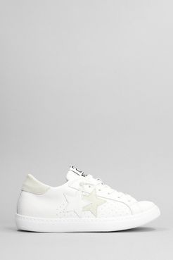 Sneakers One star in pelle e camoscio Bianco