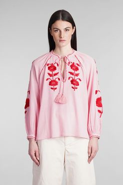 Blusa Ila in Cotone Rosa