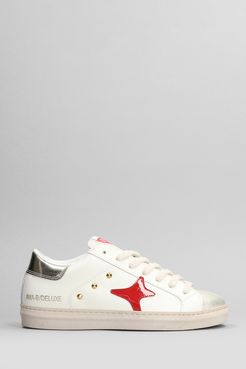 Sneakers  in Pelle Bianca