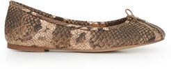 Felicia Ballet Flat Praline Bahama Snake