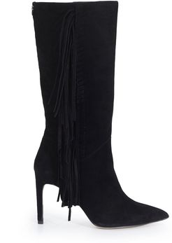 Fayette Fringe Boot Black Suede